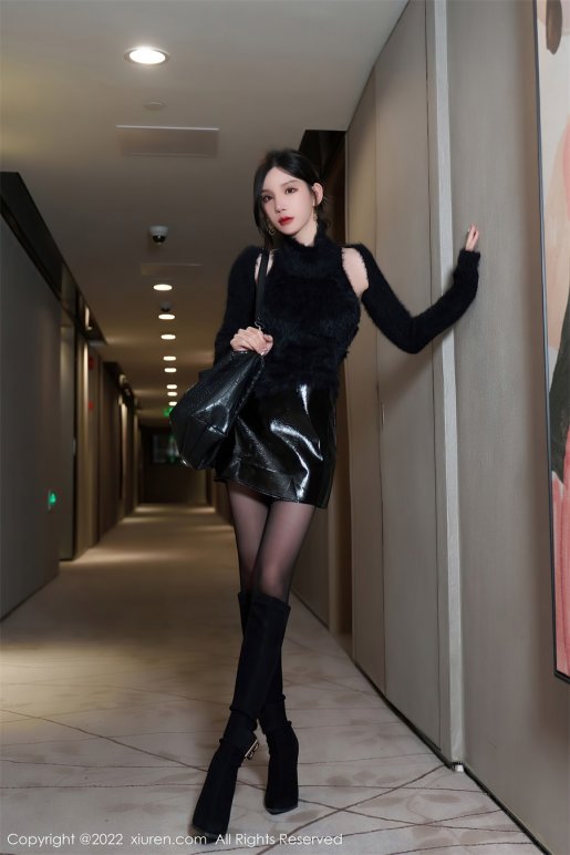 [Xiuren绣人网]2022.01.07 NO.4437 黑色皮裙搭配又人黑丝 周于希Sally [87+1P/887MB]