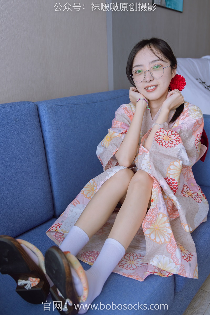 [BoBoSocks袜啵啵] 137期 稚予-木屐、分指白棉袜、裸足、和风浴衣