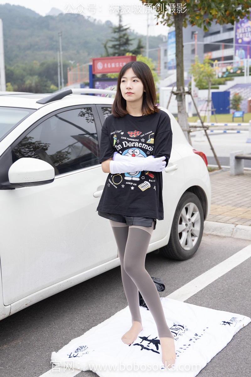 [BoBoSocks袜啵啵] 146期 小甜豆-高跟长靴、黑色踩脚裤、肉丝