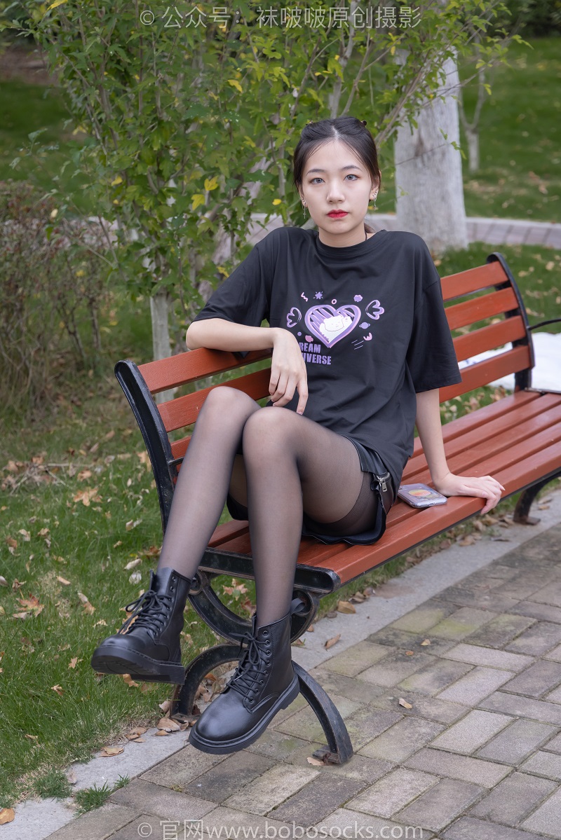 [BoBoSocks袜啵啵] 221期 小甜豆-马丁靴、黑丝（脚尖加固款）