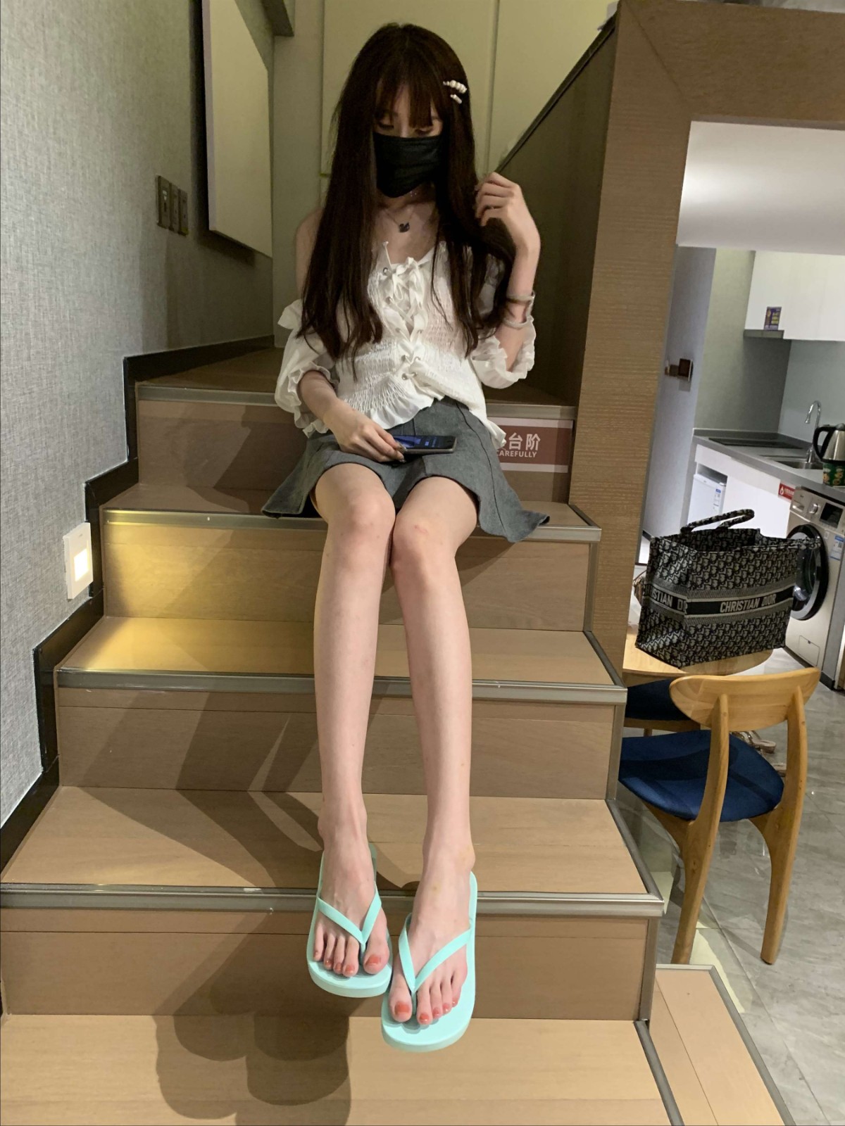 学姐的人字拖脚丫