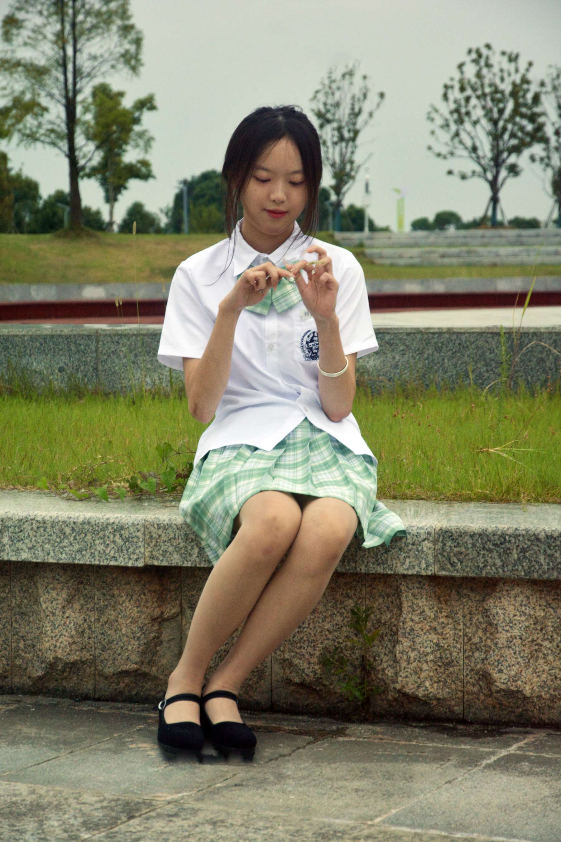 [初夏女神]079期 情情~【绿色JK套】这的确是第一次驾驭这种颜色的JK(带视频)