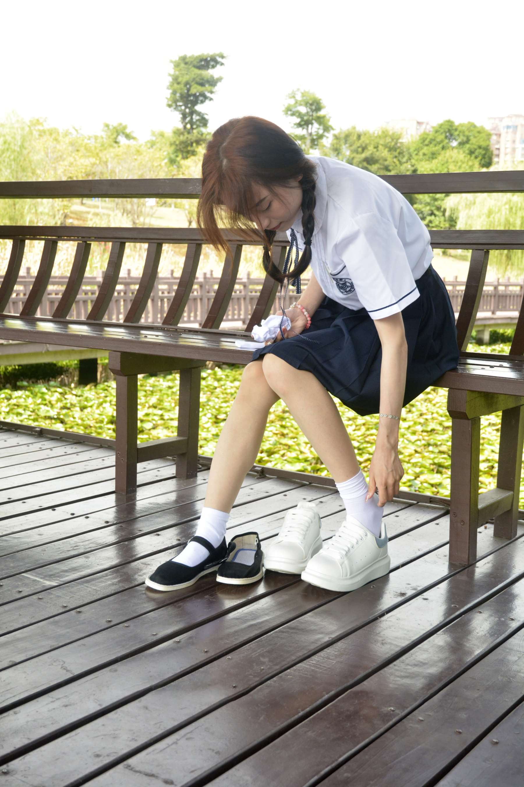 [初夏女神]080期 柒柒~【职高校服】这可能是我穿过最喜欢的一套校服吧