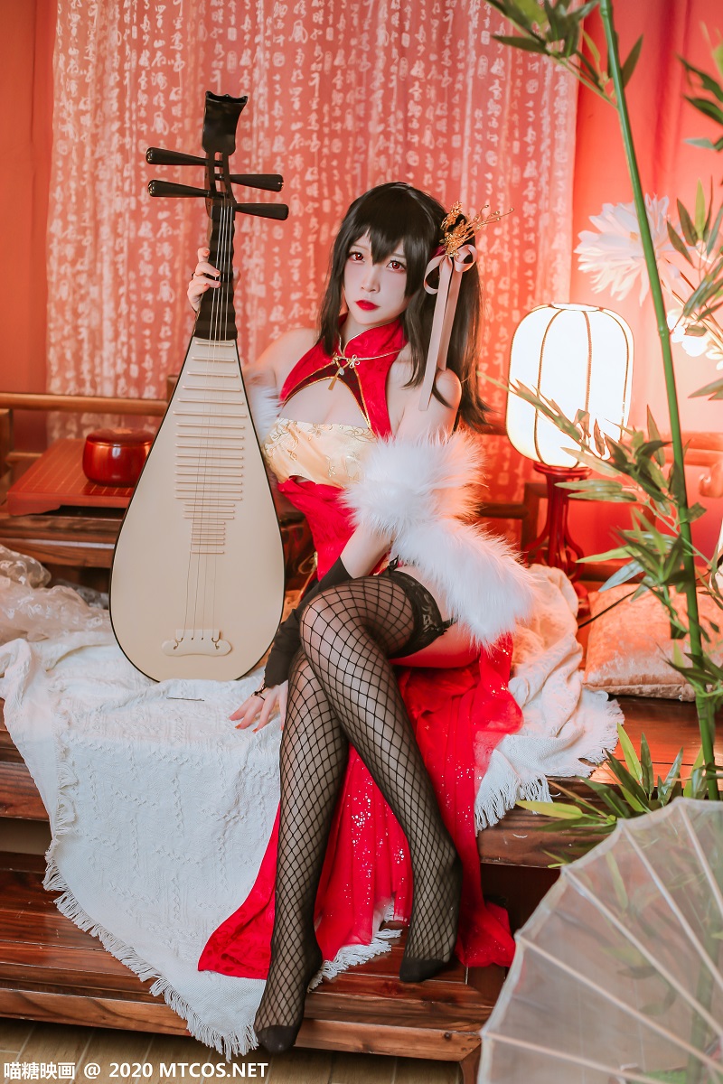 [喵糖映画] HML.018 碧蓝大凤旗袍