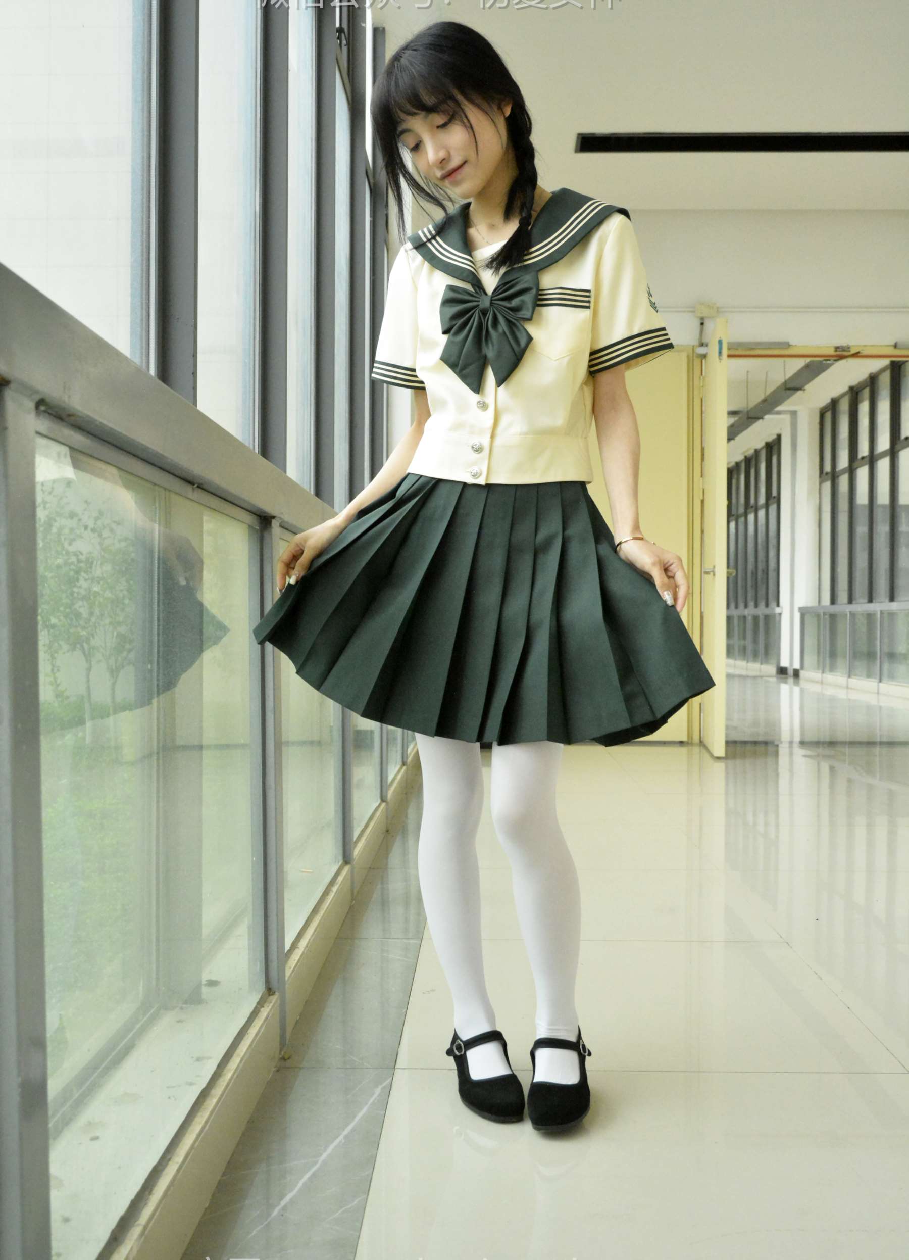 [初夏女神]104期 柒柒~【绿色水手服】刚入手的水手服是时候展示一趟了