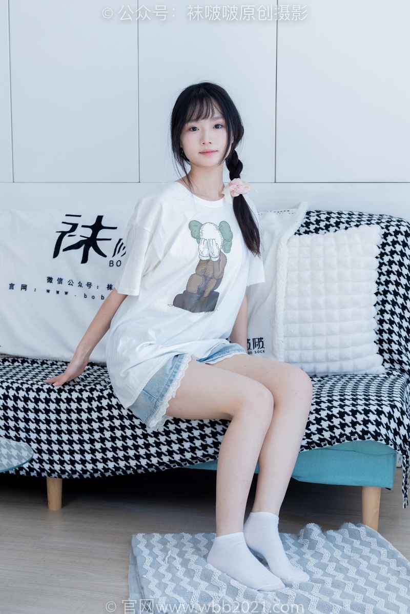 [BoBoSocks袜啵啵] 331期 甜甜圈-板鞋、白棉袜、裸足